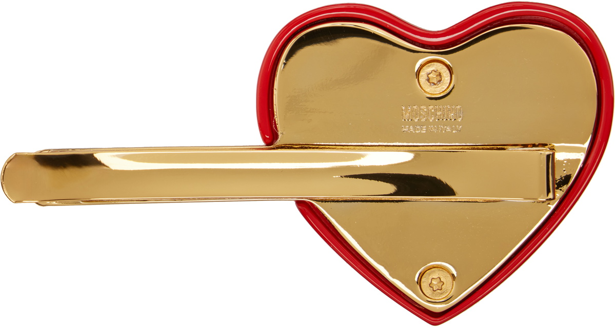 Moschino Red Heart Hair Clip