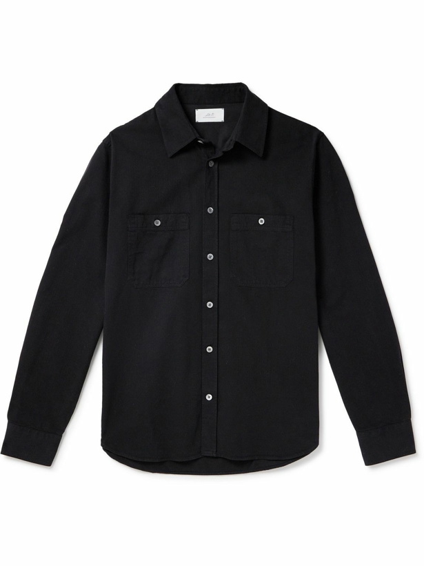 Photo: Mr P. - Herringbone Cotton-Twill Shirt - Black