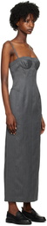 Thom Browne Gray Corset Maxi Dress