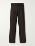Boglioli - Straight-Leg Pleated Virgin Wool Suit Trousers - Brown