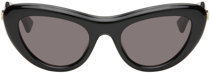 Photo: Bottega Veneta Black Bombe Cat Eye Sunglasses