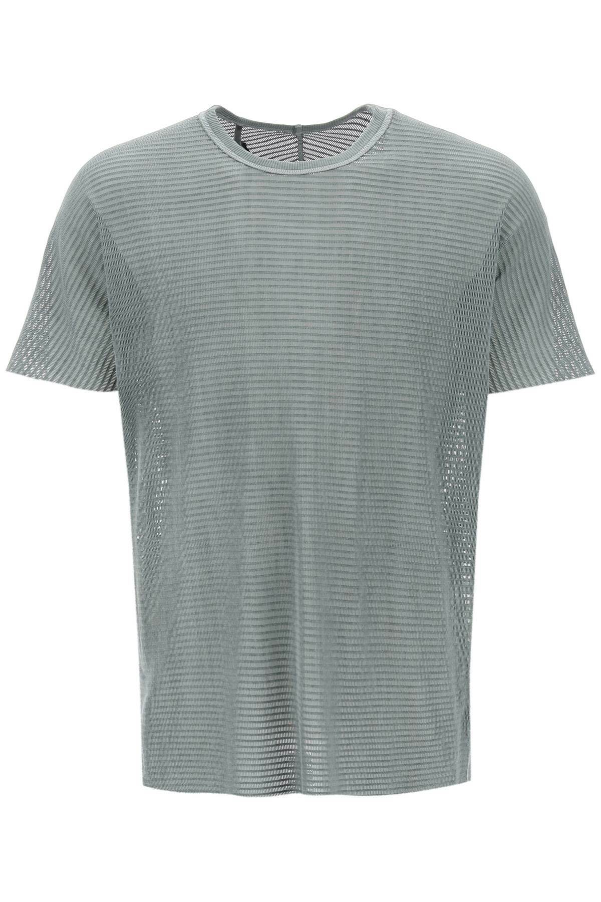 BORIS BIDJAN SABERI cotton perforated t-shirt Green