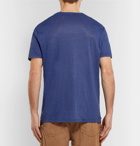 Altea - Slub Linen T-Shirt - Cobalt blue