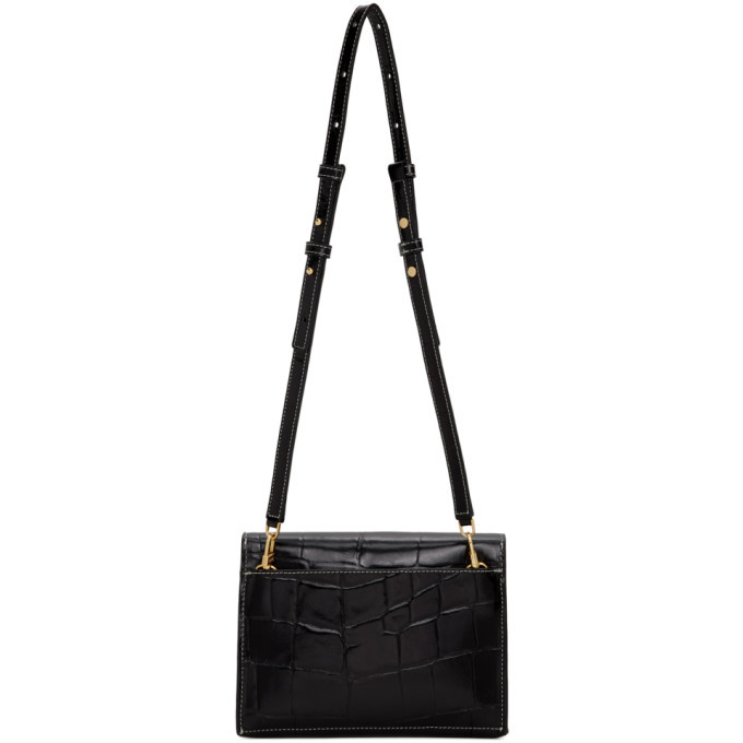 Staud Black Croc Holly Convertible Bag Staud