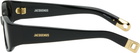 JACQUEMUS Black 'The Ovalo' Sunglasses