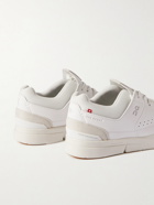 ON - The Roger Clubhouse Faux Suede and Mesh-Trimmed Faux Leather Sneakers - White