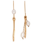 JW Anderson Gold Hook Pearl Earrings