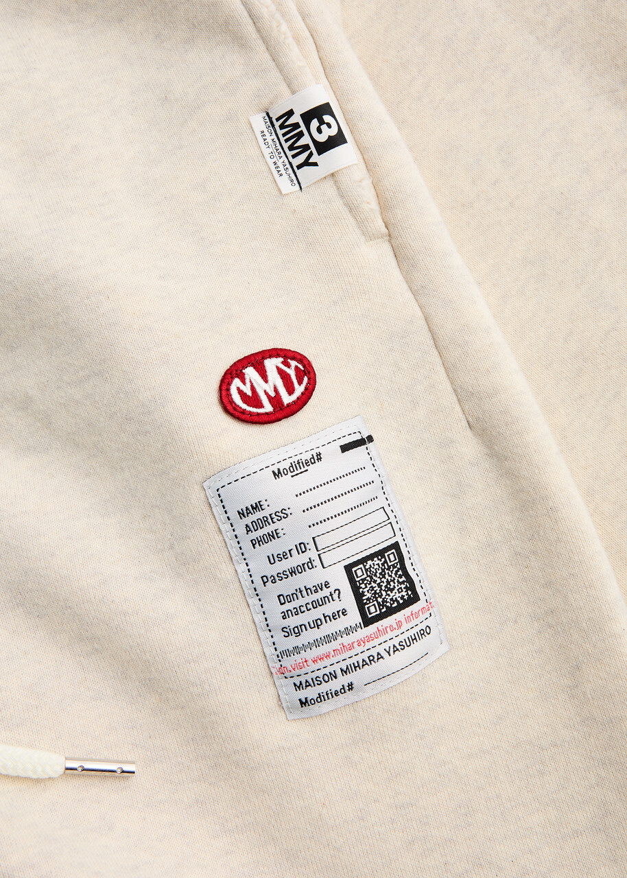 Maison mihara yasuhiro Distressed Cotton Sweatpants Cream