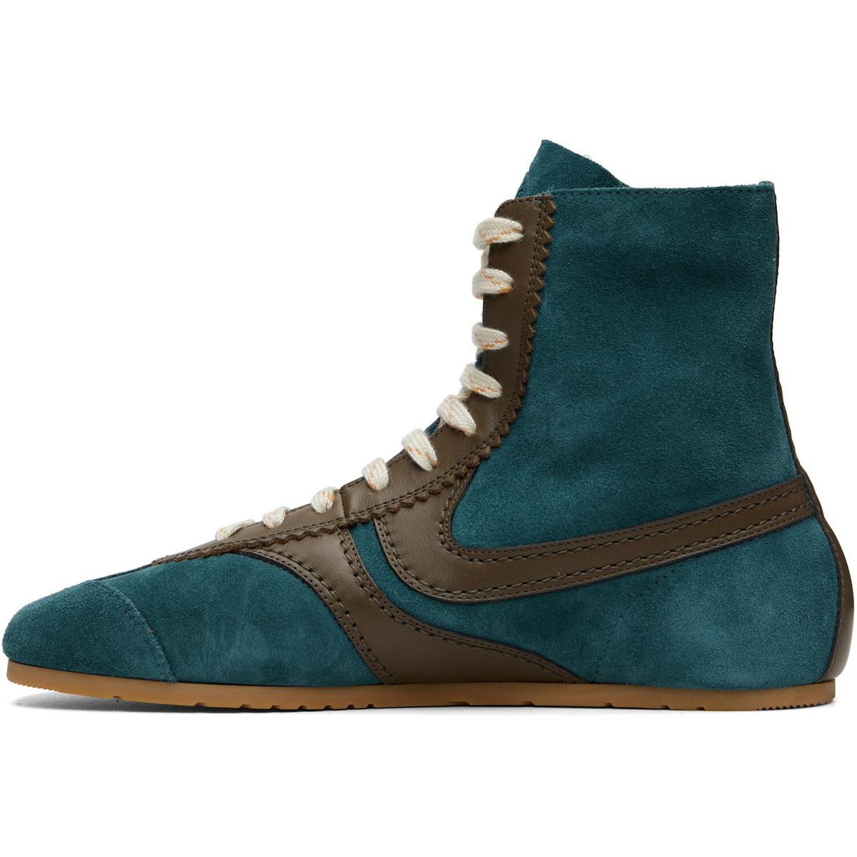 Dries Van Noten Blue & Khaki Suede Sneakers