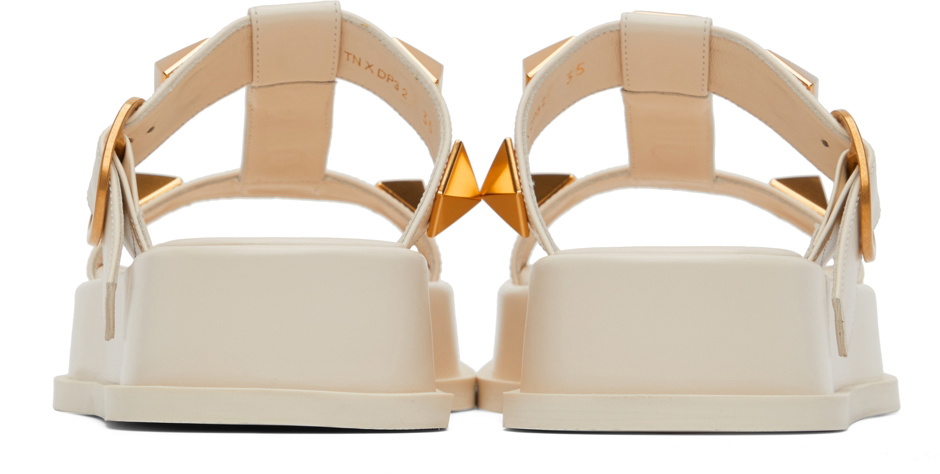 【VALENTINO GARAVANI】platform maxi stud サンダル Valentino Garavani Rockstud 155 Metallic Leather Platform