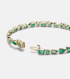 Shay Jewelry 18kt gold tennis bracelet with emeralds