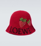 Loewe Strawberry beaded bucket hat