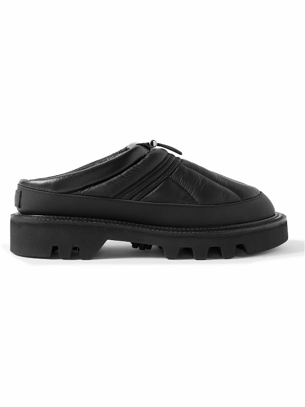 Photo: Sacai - Rubber-Trimmed Shearling-Lined Quilted Padded Shell Slip-on Sneakers - Black
