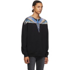 Marcelo Burlon County of Milan Black and Blue Wings Sweatshirt