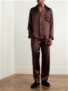 Rubinacci - Silk-Satin Pyjama Set - Brown