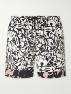 Dries Van Noten - Straight-Leg Mid-Length Printed Swim Shorts - Black