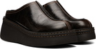 Miista Brown Mego Mule Flats