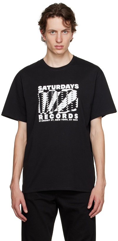 Photo: Saturdays NYC Black 'Records' T-Shirt