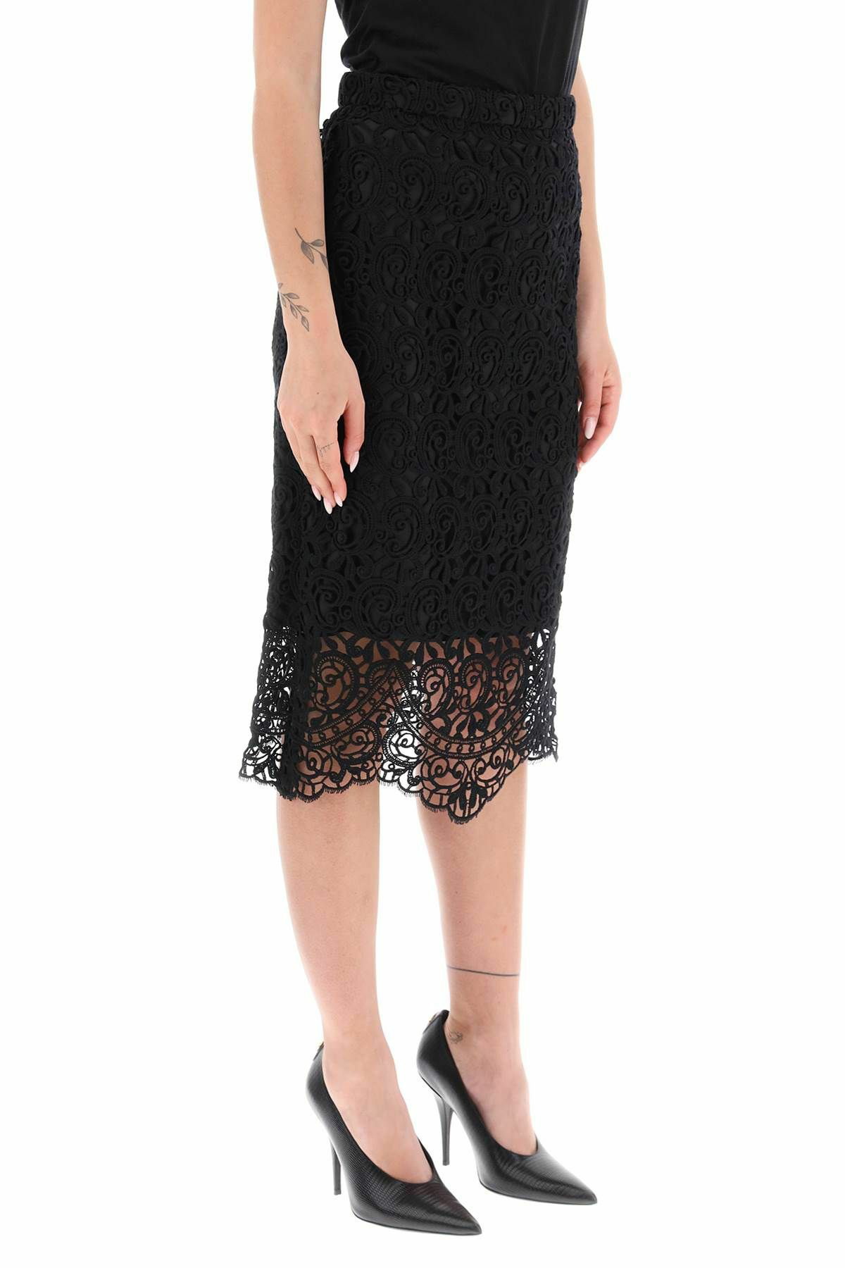スカート Burberry Black macrame lace skirt luxury-women-burberry-new-