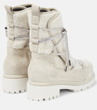 Rene Caovilla Suede and shearling hiking boots