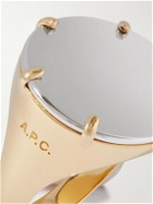 A.P.C. - Eloi Gold and Silver-Tone Signet Ring - Gold
