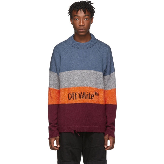 Photo: Off-White Orange and Black Logo Sweater