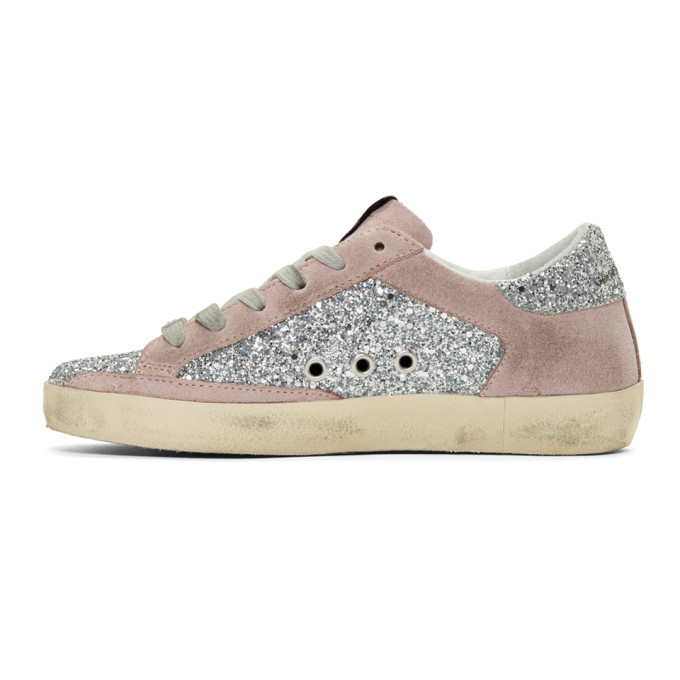 Golden Goose Pink Glitter Superstar Sneakers Golden Goose Deluxe Brand