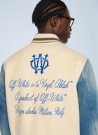 Off-White Gothic Wool Denim Varsity Jacket