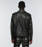 Sacai - x Schott studded leather jacket