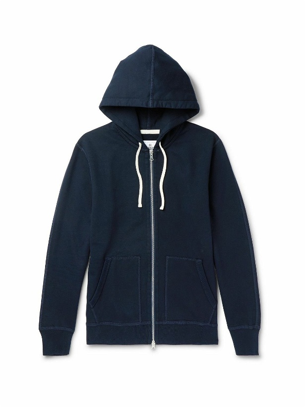 Photo: Reigning Champ - Loopback Cotton-Jersey Zip-Up Hoodie - Blue