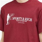 Sporty & Rich Men's Tennis Club T-Shirt in Merlot