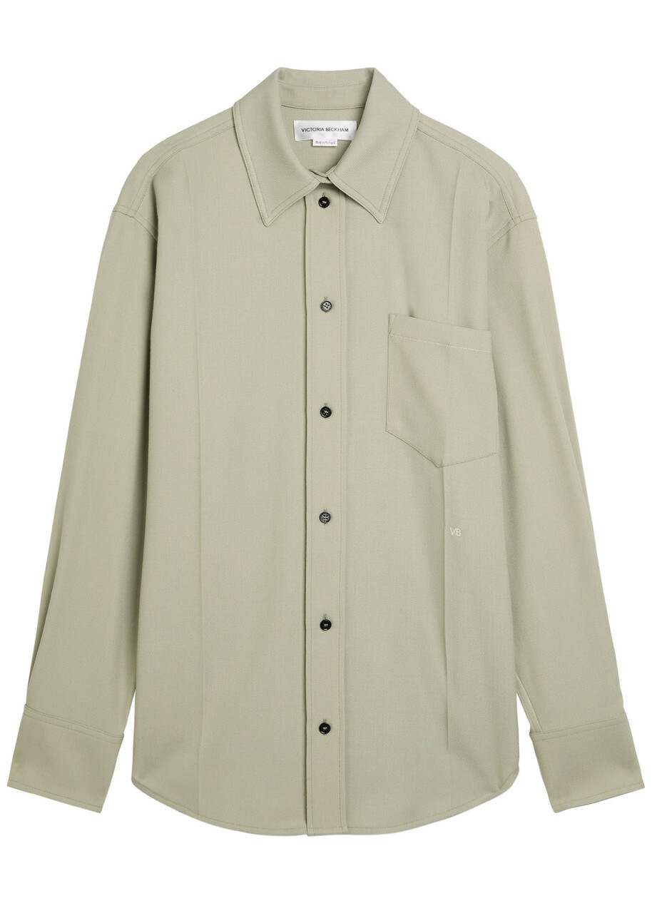 Victoria Beckham Crepe Shirt Sage