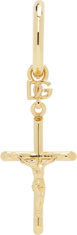 Photo: Dolce&Gabbana Gold DNA Cross Single Earring