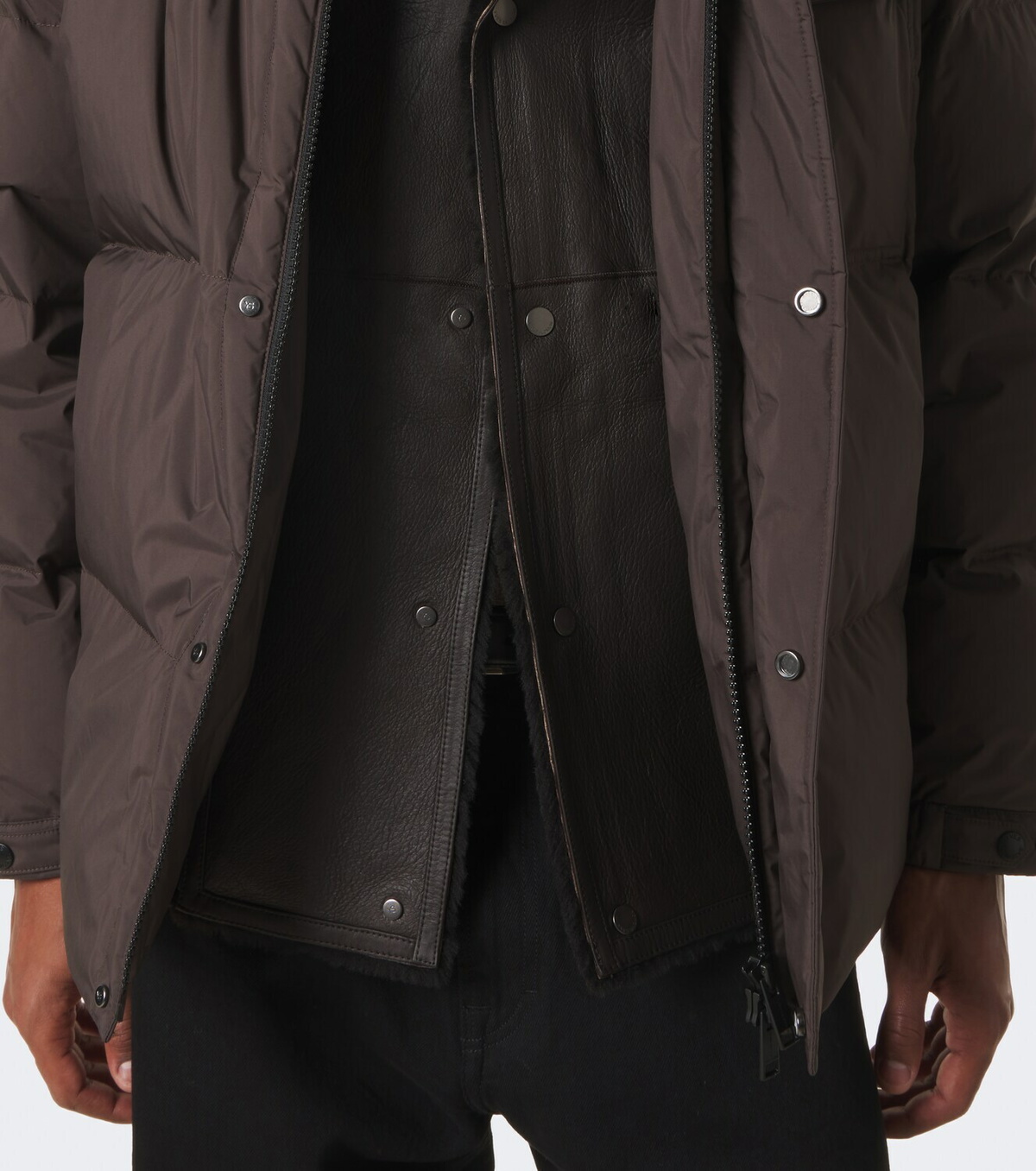 Yves Salomon Shearling-trimmed down jacket