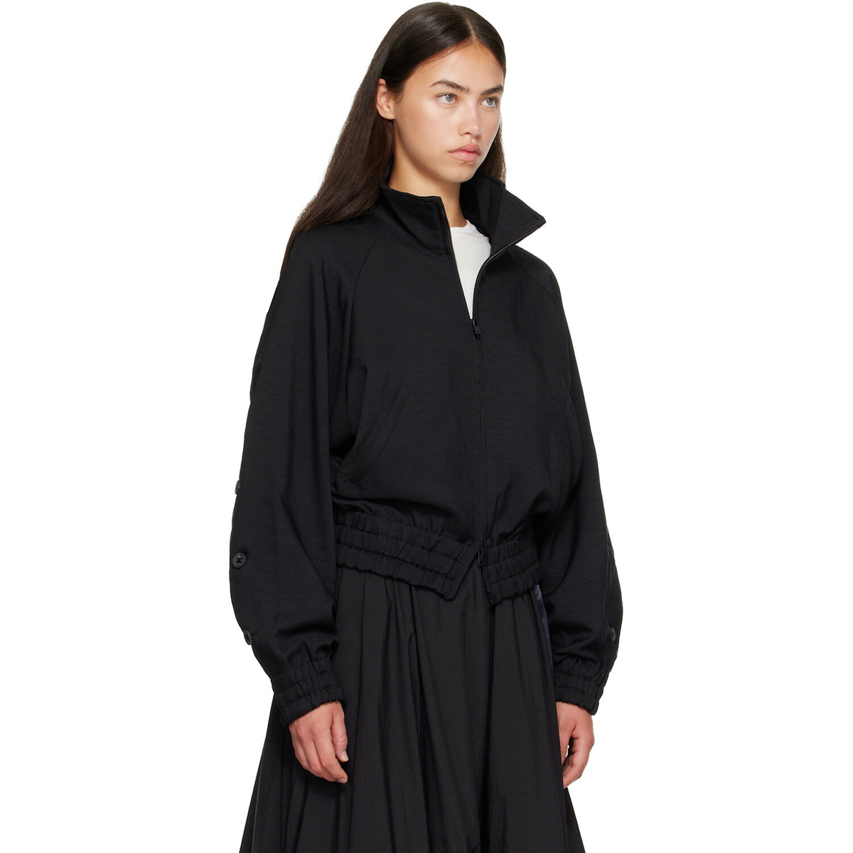 Y-3 Black Sport Uniform Adaptive Track Jacket