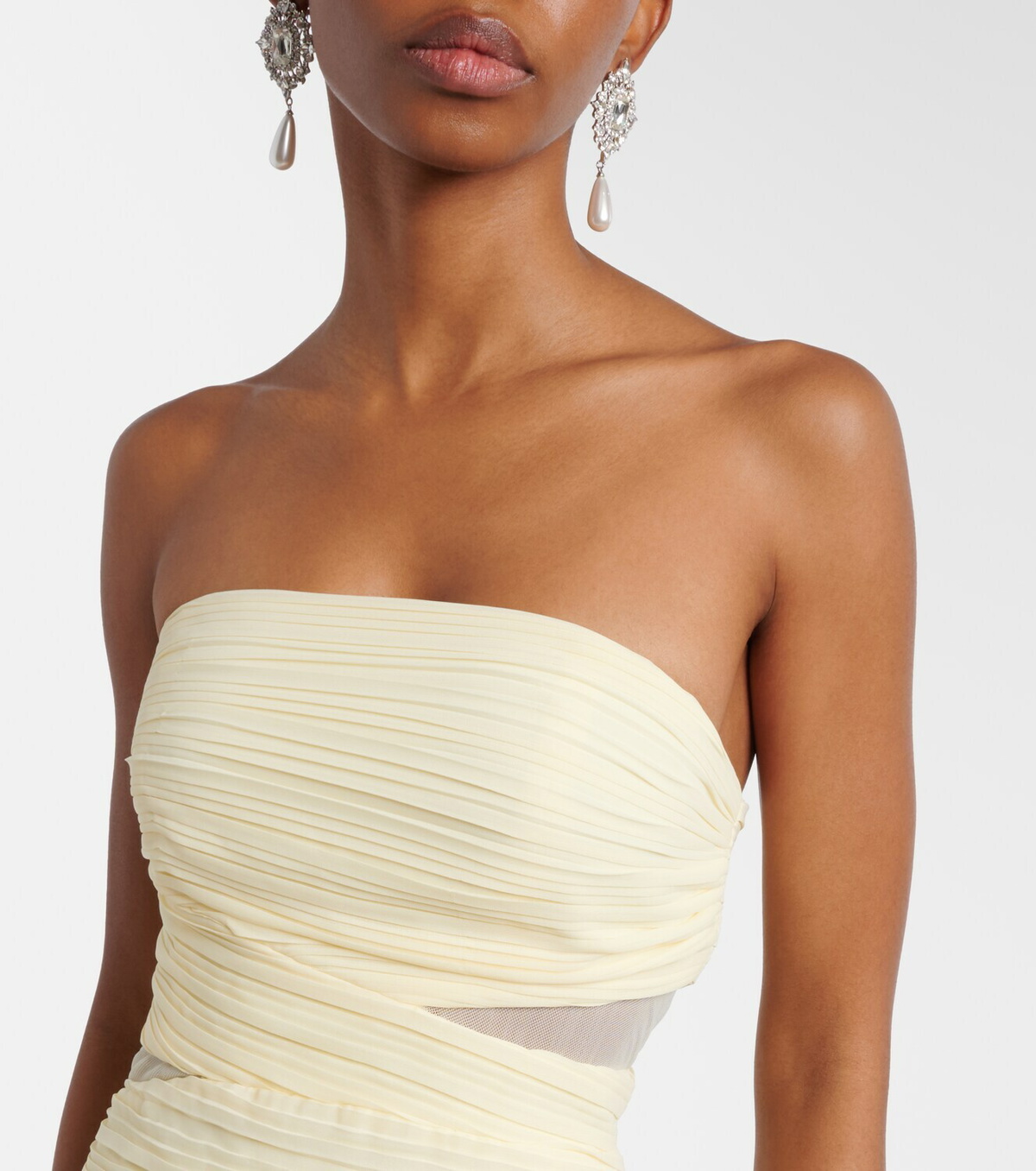 Self-Portrait Scarf-detail georgette maxi dress