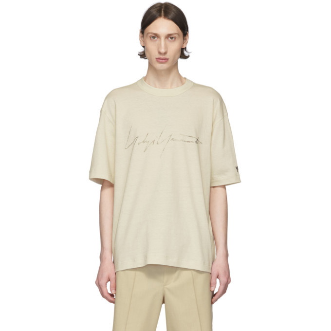 Photo: Y-3 Off-White Distressed Signature T-Shirt