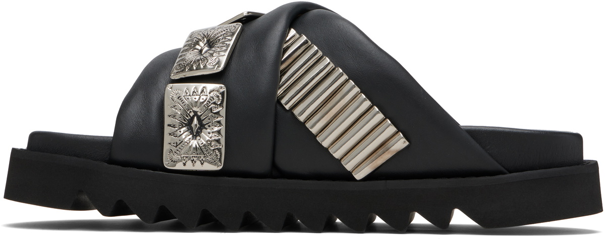 Toga Virilis SSENSE Exclusive Black Leather Sandals