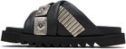 Toga Virilis SSENSE Exclusive Black Leather Sandals