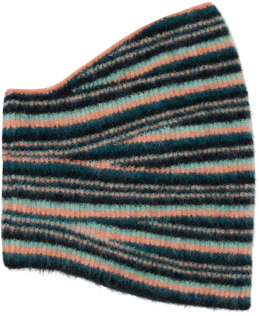 Kiko Kostadinov Blue Striped Neck Warmer Kiko Kostadinov
