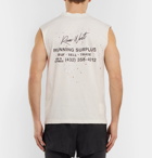 Satisfy - Distressed Printed Cotton-Jersey Tank Top - Men - Off-white
