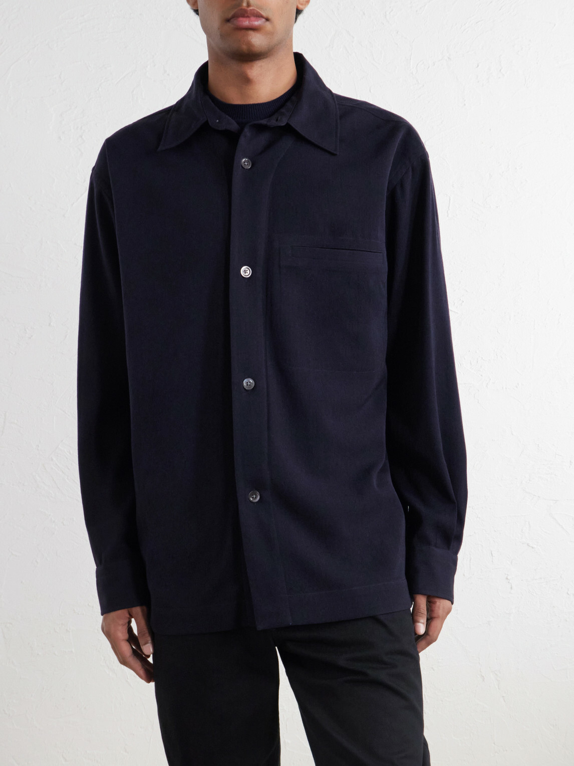 Margaret Howell - Brushed Wool-Twill Shirt - Blue