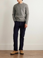 Sid Mashburn - Cable-Knit Wool Sweater - Gray