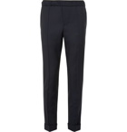 Valentino - Slim-Fit Wool and Mohair-Blend Trousers - Men - Blue