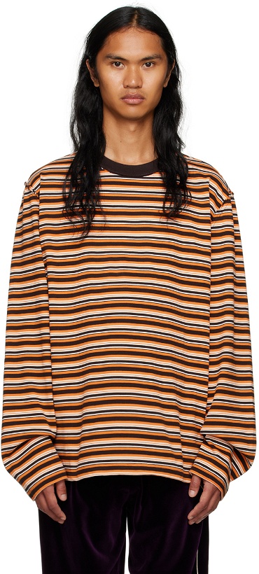 Photo: Camiel Fortgens Orange Striped Long Sleeve T-Shirt