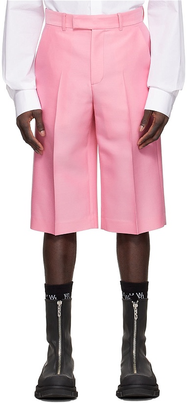 Photo: We11done Pink Polyester Shorts