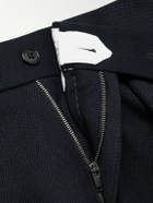 Incotex - Tapered Pleated Virgin Wool-Twill Trousers - Blue