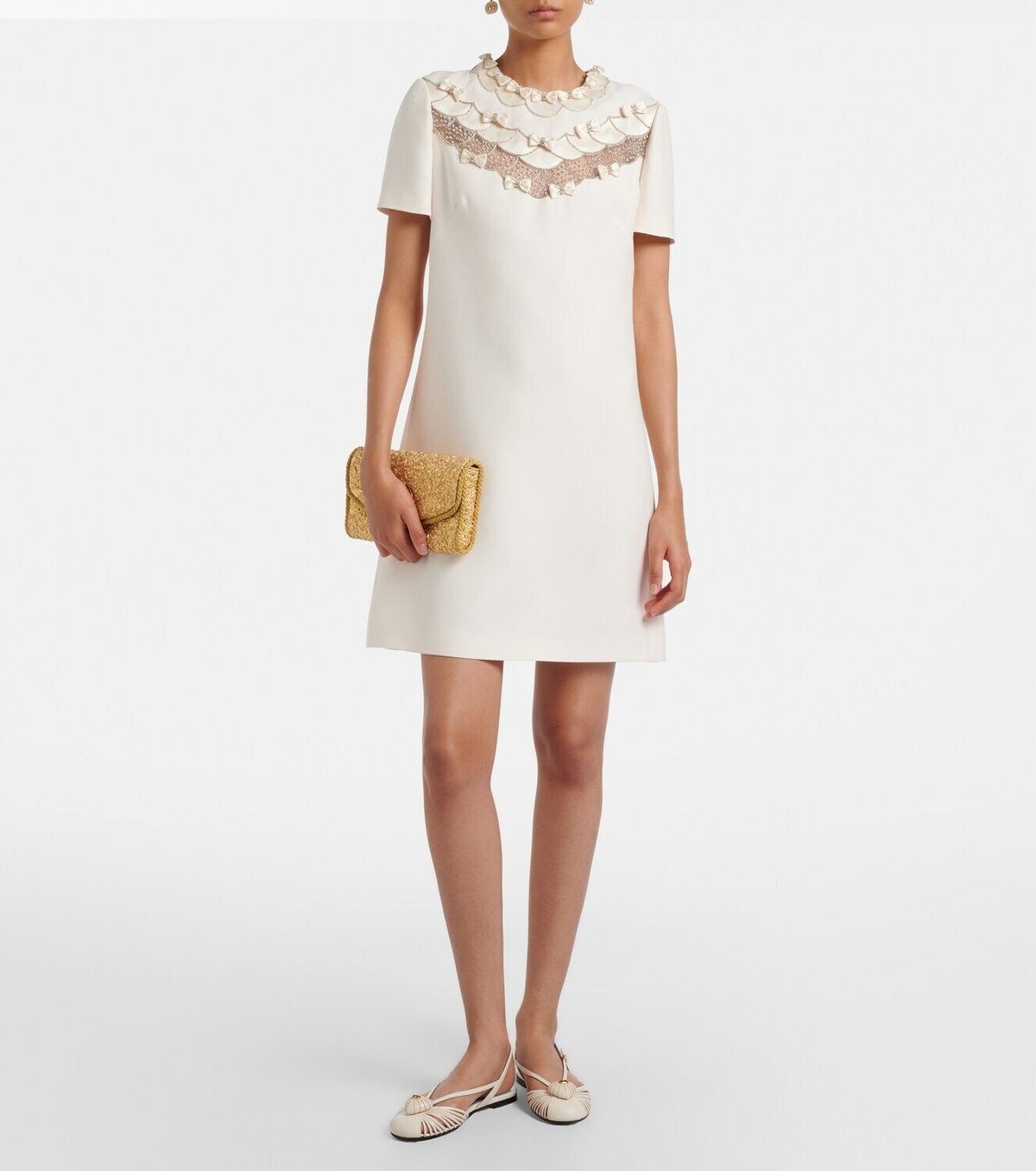 Valentino Garavani Cœur Royal leather slingback flats