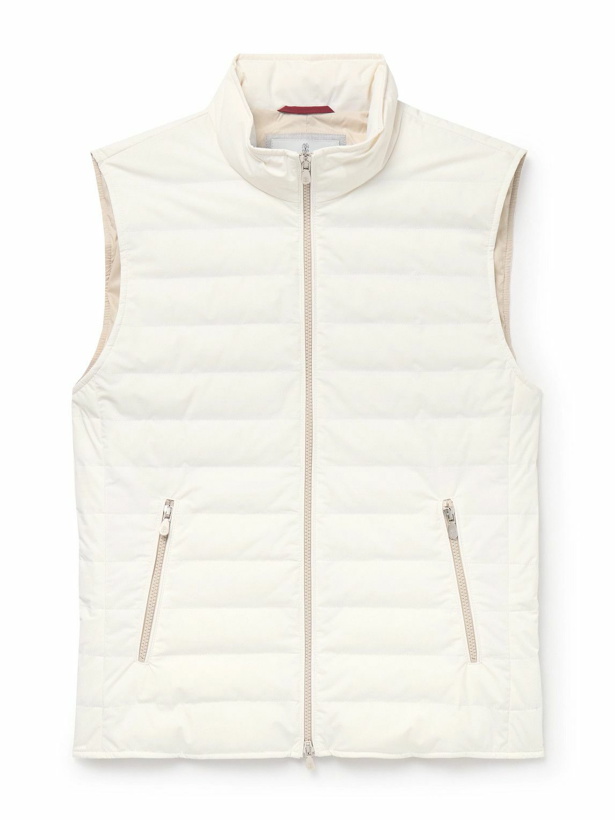 Photo: Brunello Cucinelli - Quilted Padded Shell Down Gilet - White