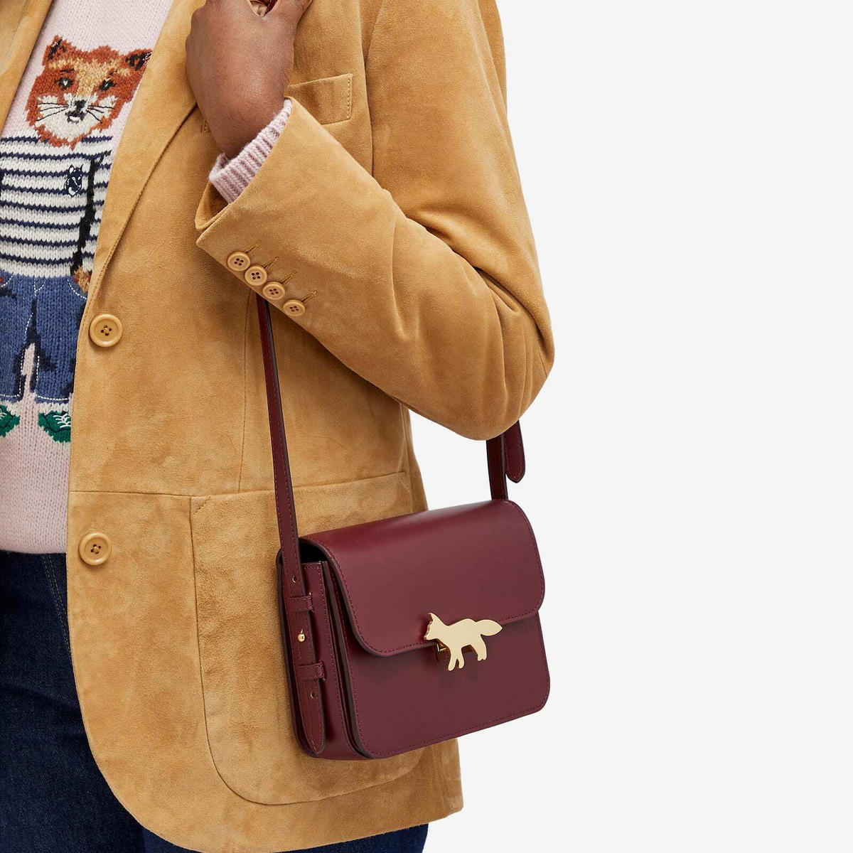 Maison Kitsuné Women's Edie Bag in Black Maison Kitsune